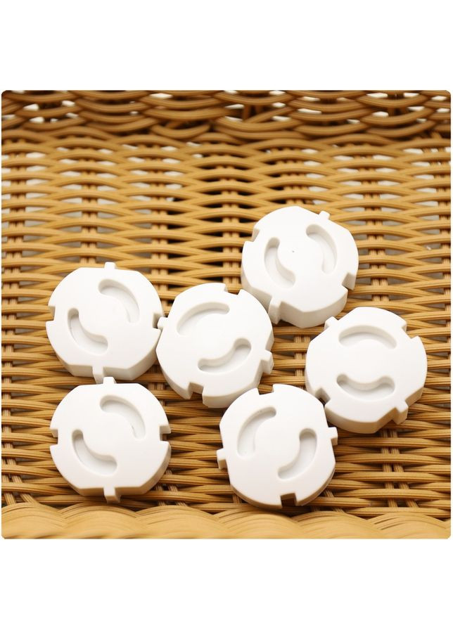 Захист на розетки 10 шт Заглушки на розетку для захисту дітей від електрики Білий LELUNO (312000163)