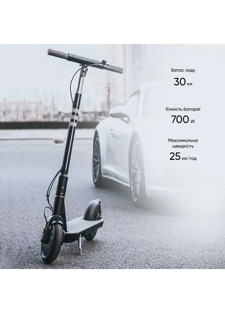 Электросамокат ES10-NEON Lite Black 9", 300(600)W, 7.8Ah, 30km, 25km\h, 20%, NFC, App,15kg OKAI (384294952)