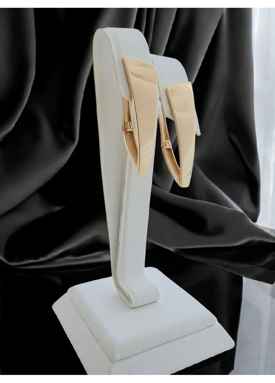 Золотые серьги без камней Столичная ювелирная фабрика 110886-1с Столична Ювелірна Фабрика (355795727)