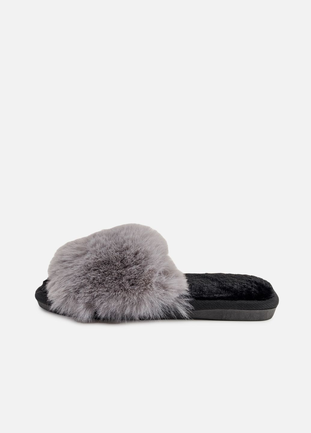 Серые женские домашние тапочки цвет серый цб-00265731 No Brand