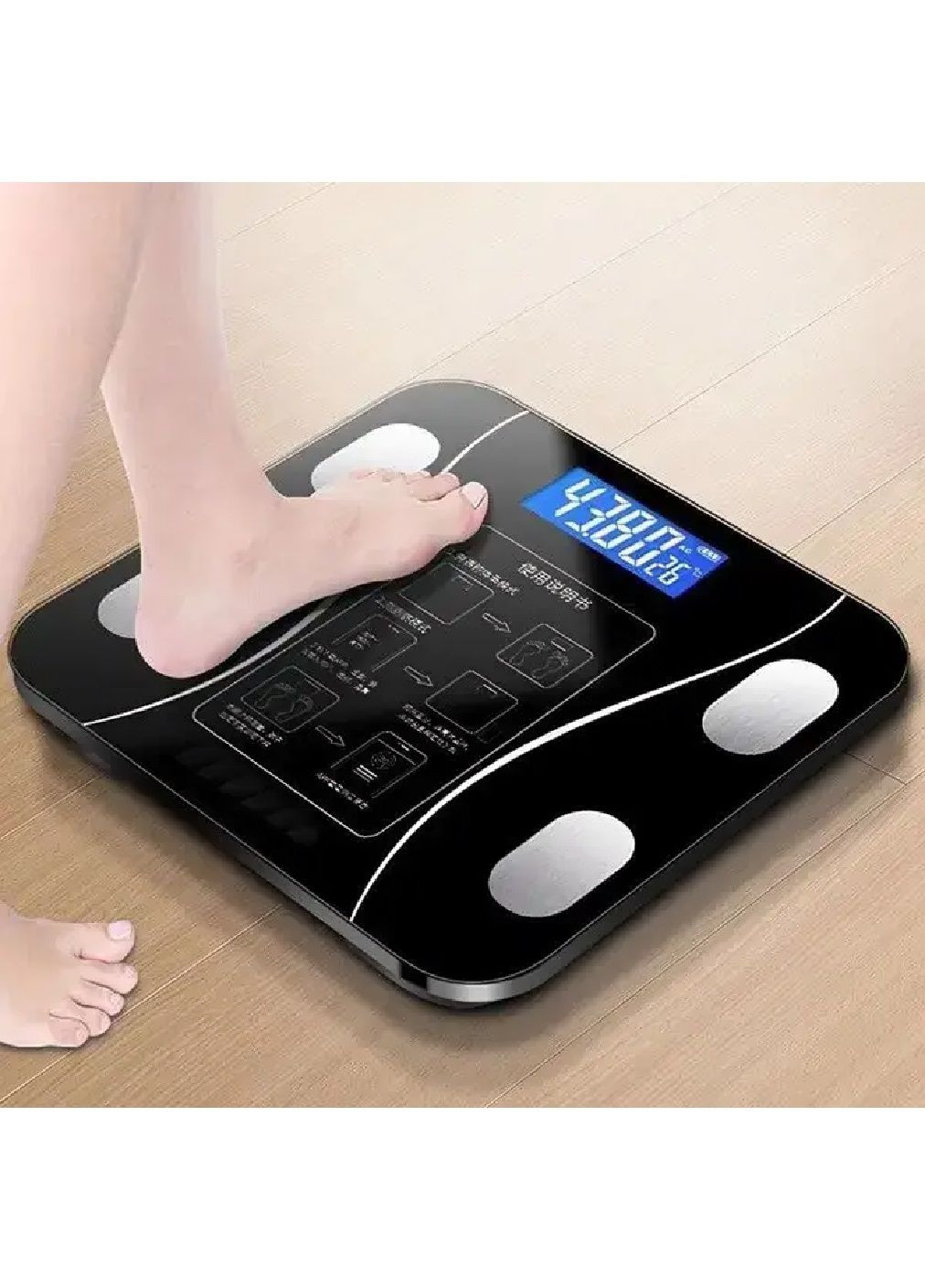 Комплект набір ваги підлогові електронні з підключенням Bluetooth міостимулятором тренажером для преса (480094-Prob) Чорні Unbranded (329360707)