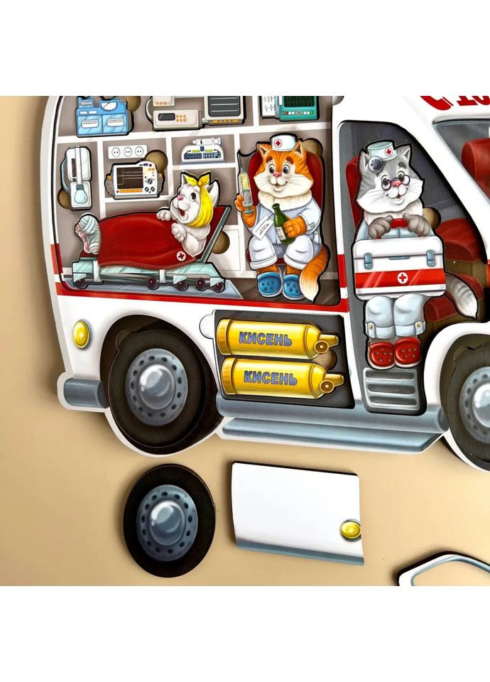 Дерев'яний пазл-сортер "Швидка допомога" (ПСФ020) PSF020 Ubumblebees (365639945)