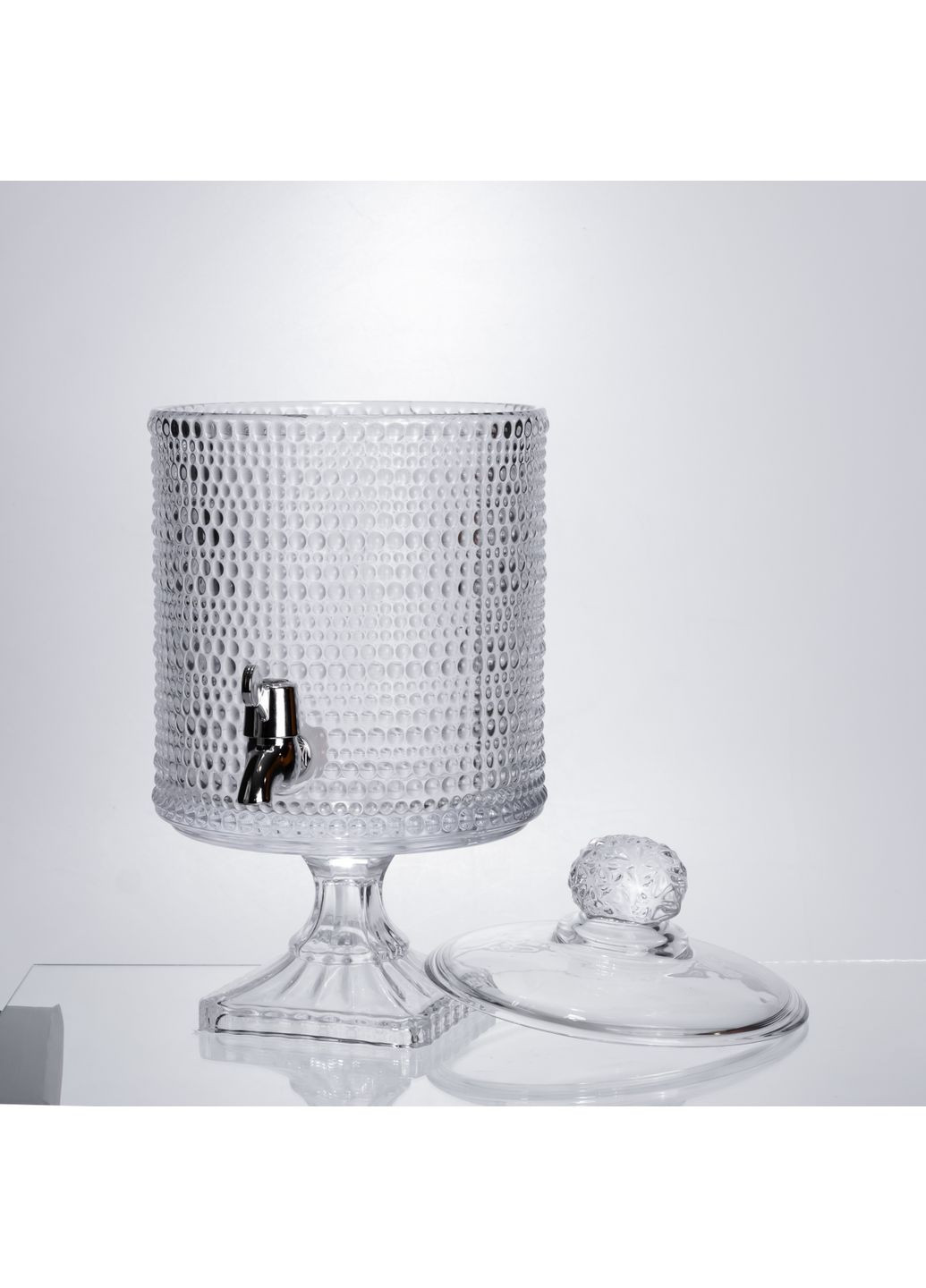 Лимонадниця на ніжці із товстого скла на 4.5 л з краном Yiwu (364301884)