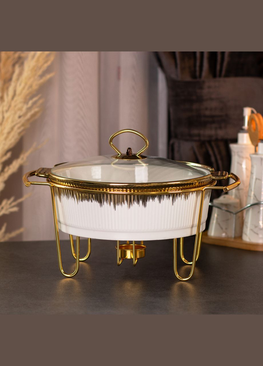 Марміт настільний круглий 1л з підігрівом на підставці Yiwu (329889377)