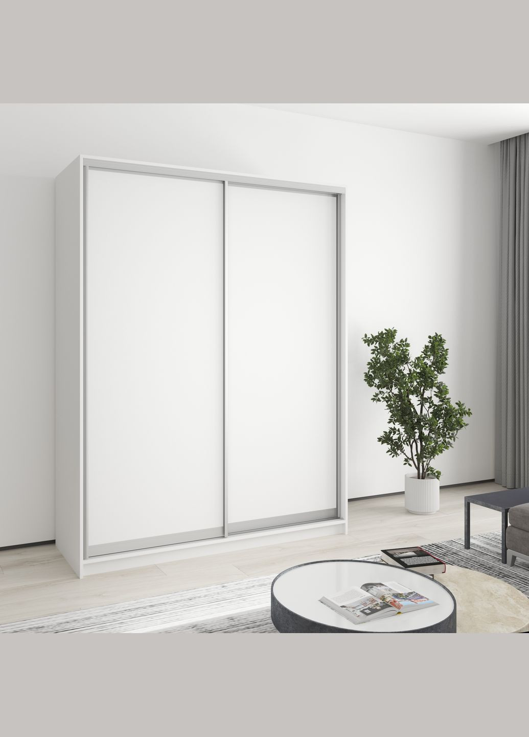 Шкаф-купе двухдверный Стандарт AL 2ДСП 160x60x210 см (MBS-2303) MebelStar (362373831)