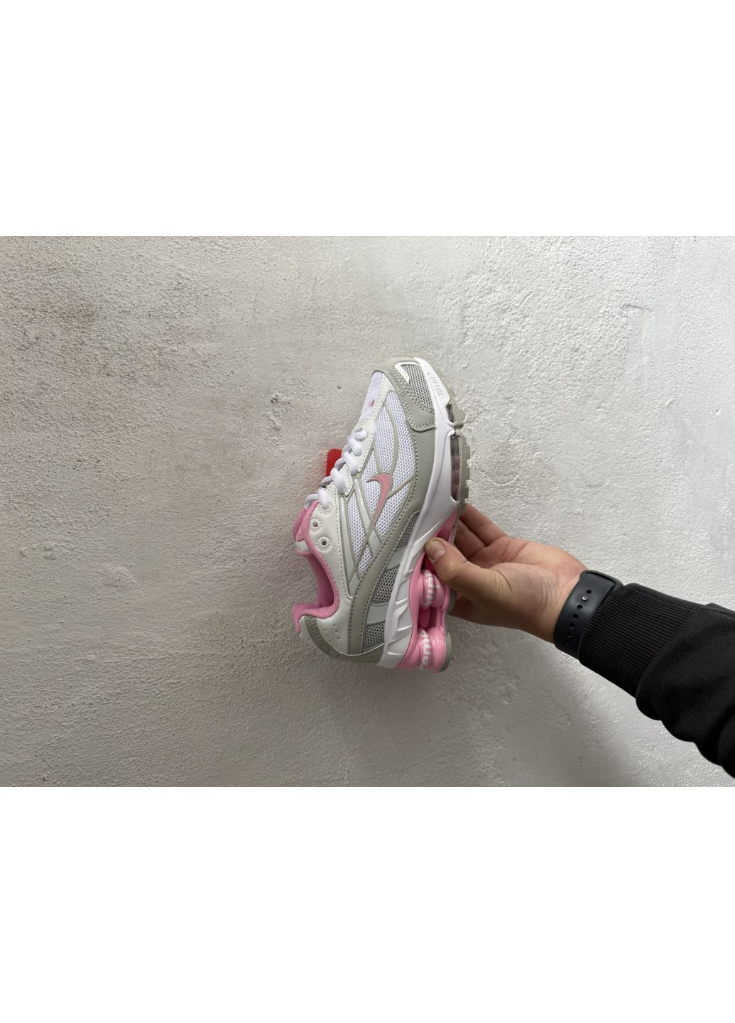 КРОСІВКИ ЖІНОЧІ NIKE SUPREME X SHOX RIDE 2 WHITE PINK НАЙК СУПРІМ No Brand рожеві демісезони (367173520)