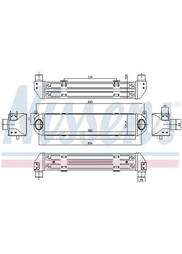 Радиатор наддува LAND ROVER DISCOVERY III (TAA) (04-) 2.7 V6 TDI|LAND ROVER DISCOVERY IV (LA) (10-) 2.7 96243 Nissens (366193555)