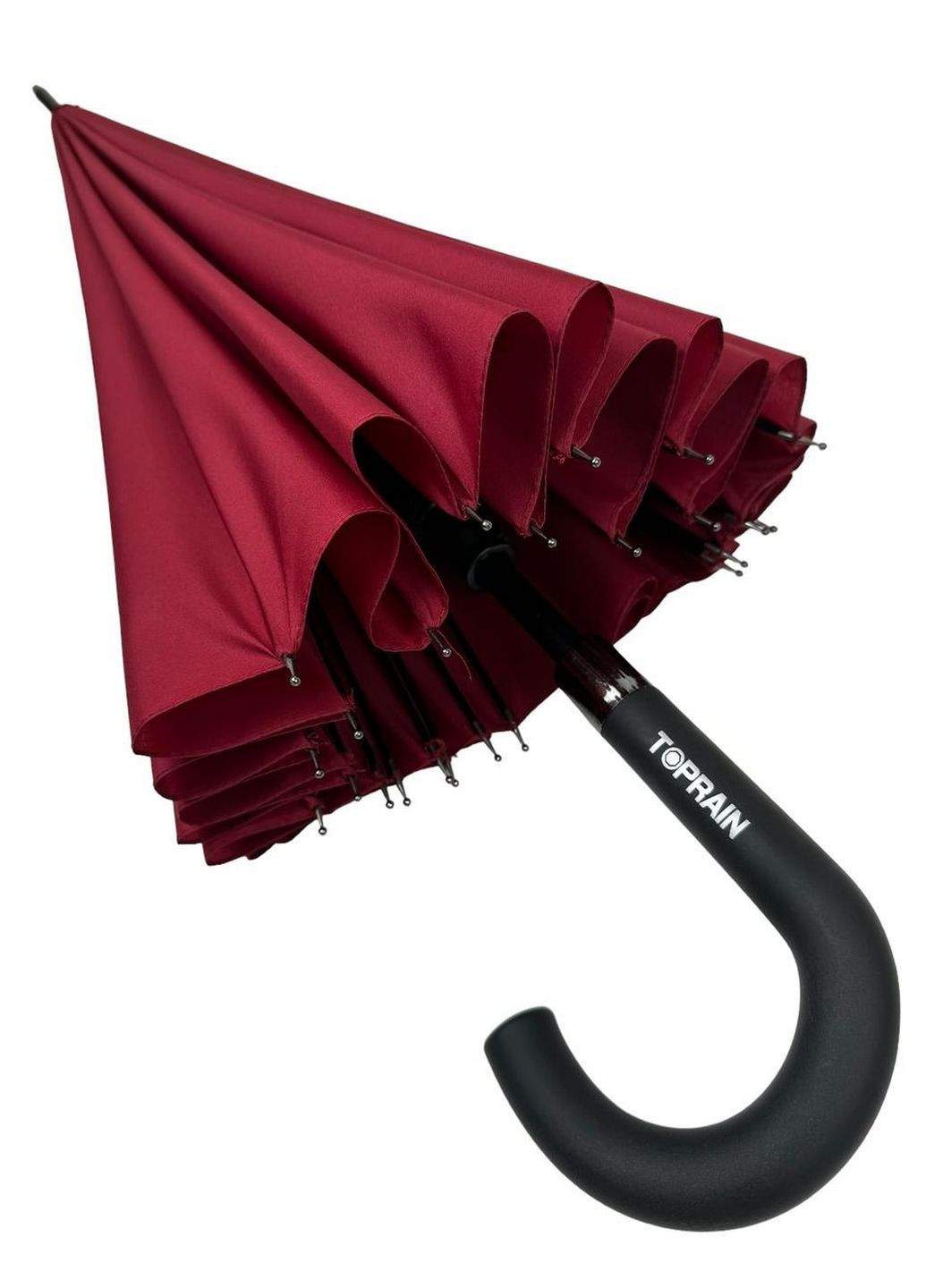 Однотонный механический зонт-трость d=103 см Toprain (288046876)