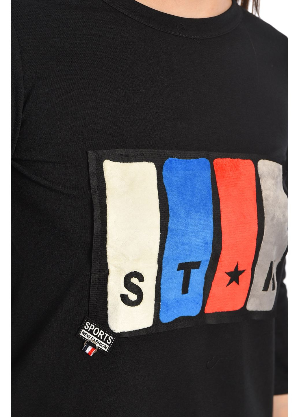 Чорна джинсова сукня жіноча з малюнком чорного кольору а-силует Let's Shop з малюнком