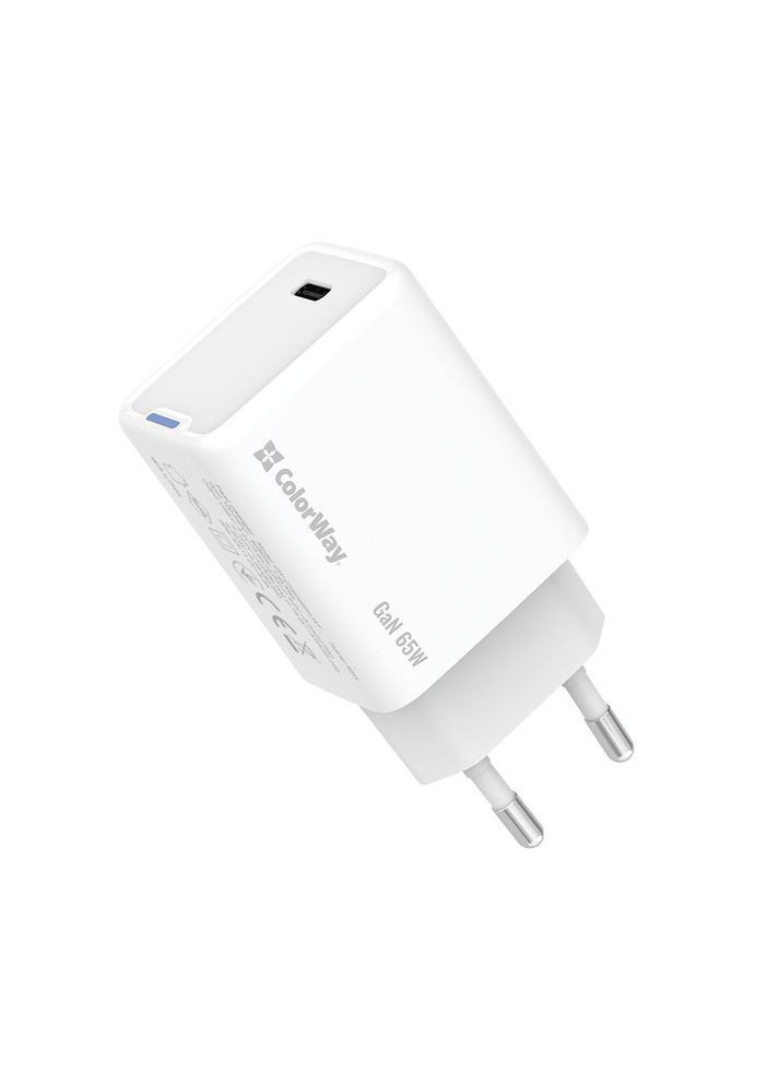 Сетевое зарядное устройство для GaN Mini 65W PD Port PPS USB-C White (CW-CHS049PD-WT) Colorway (336960101)