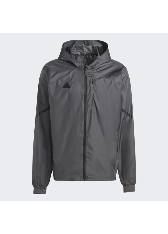 Серая демисезонная куртка designed 4 gameday full-zip track top grey ic8038 adidas