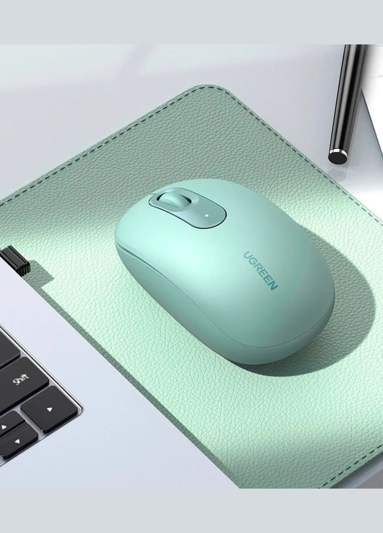 Мышка 2.4GHz MU105, беспроводная, 2400dpi., 3кн., Зеленая Ugreen (347174496)