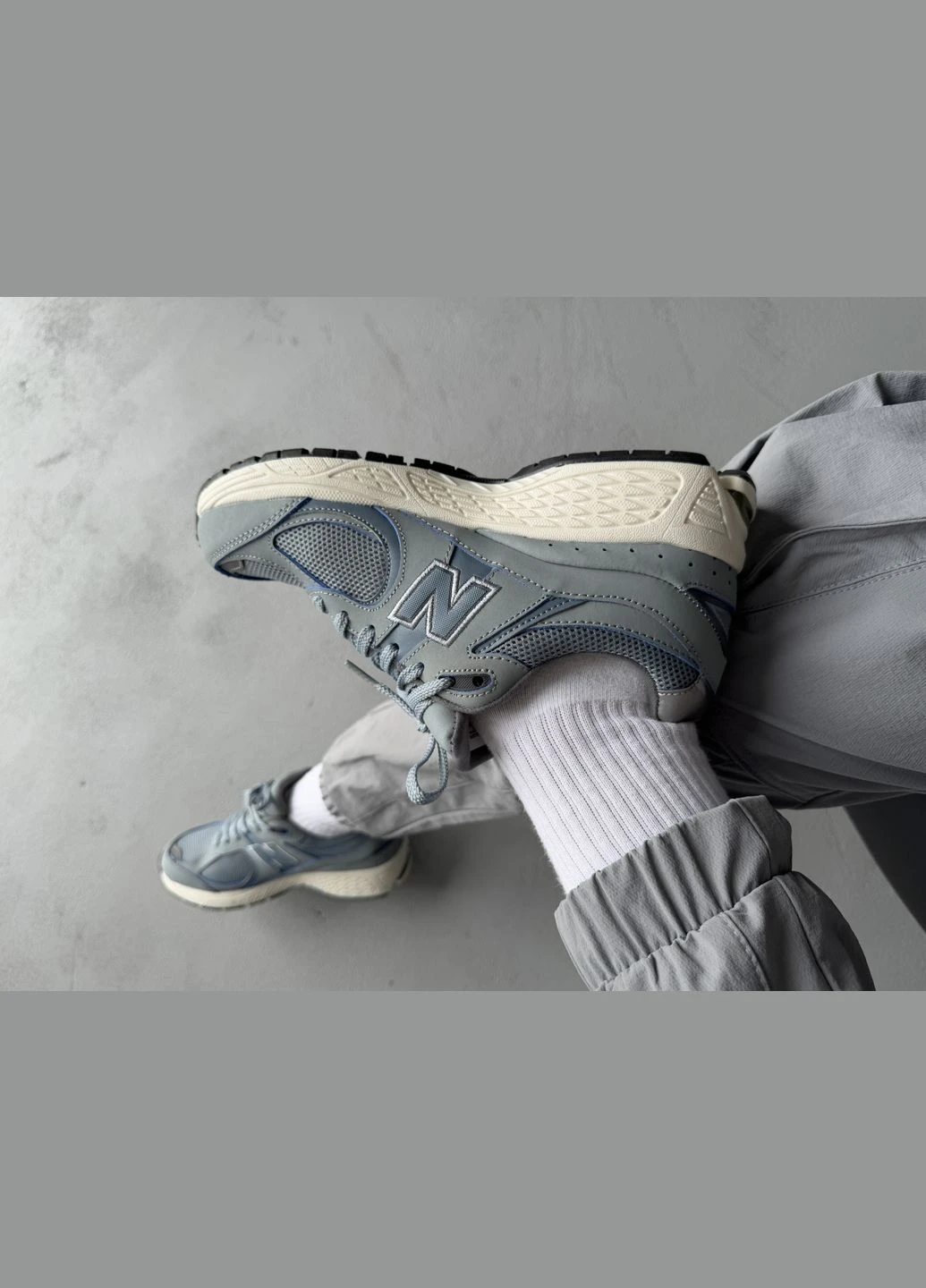 Голубые демисезонные кроссовки мужские new balance 2002r blue | нью беланс 2002r синие No Brand
