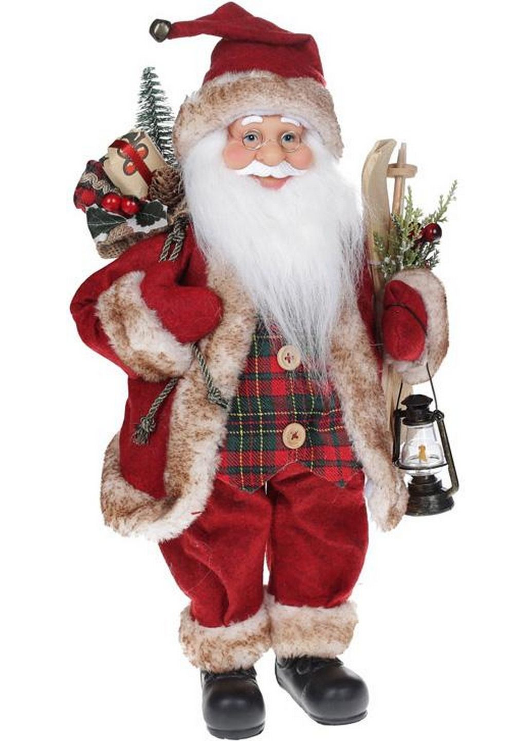 М'яка іграшка "Санта з мішком і ліхтарем" 41 см Bona (289363138)