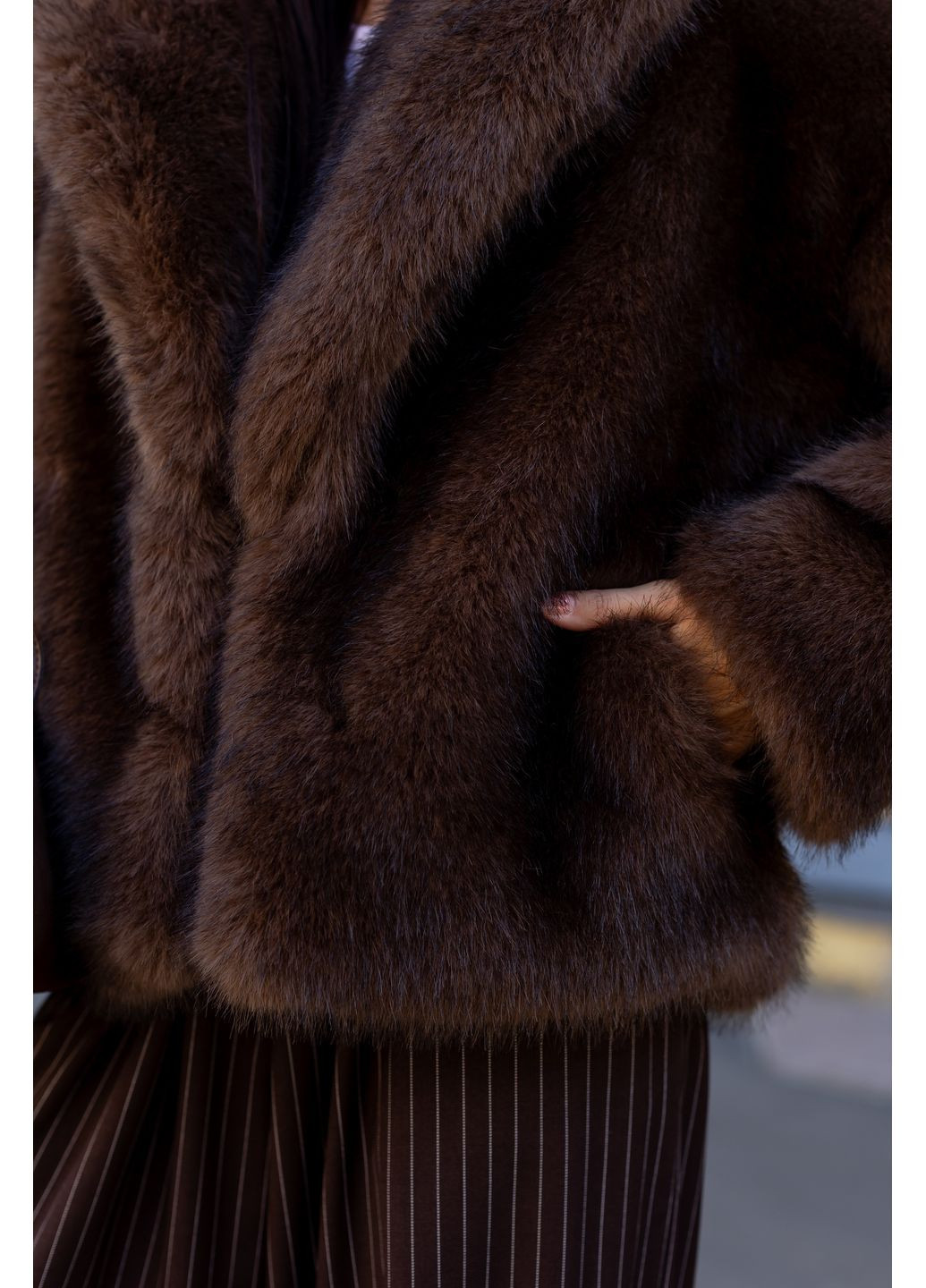 Шуба з еко-хутра коротка Chicly Furs (360602985)