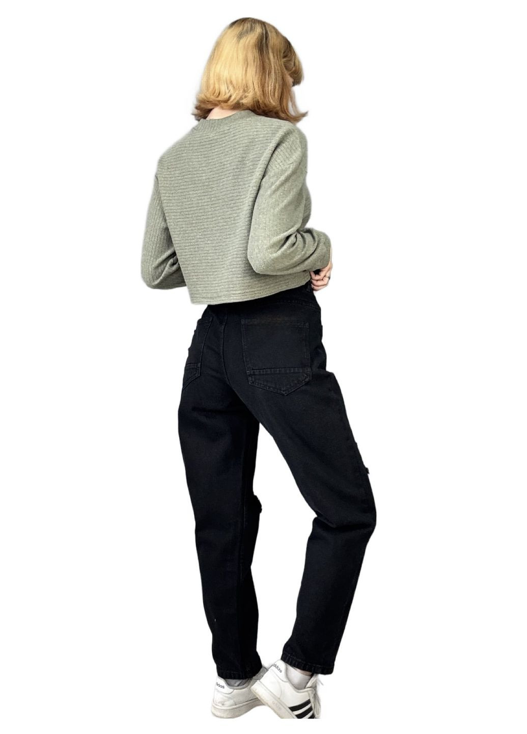 Черные демисезонные джинсы House