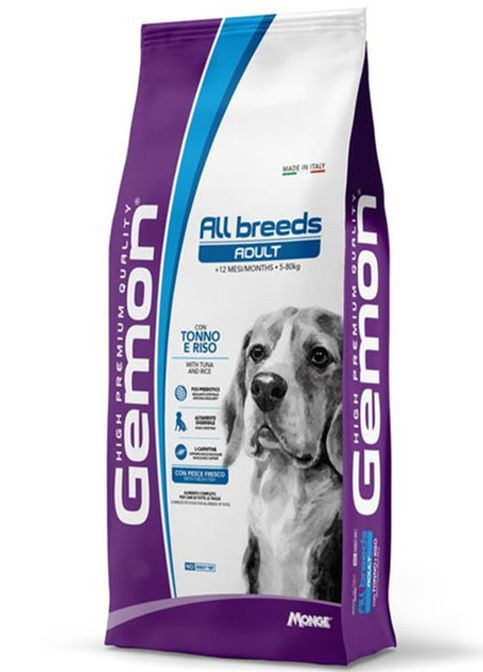 Сухой корм для собак Dog Adult тунец с рисом 20 Кг Gemon (369929618)