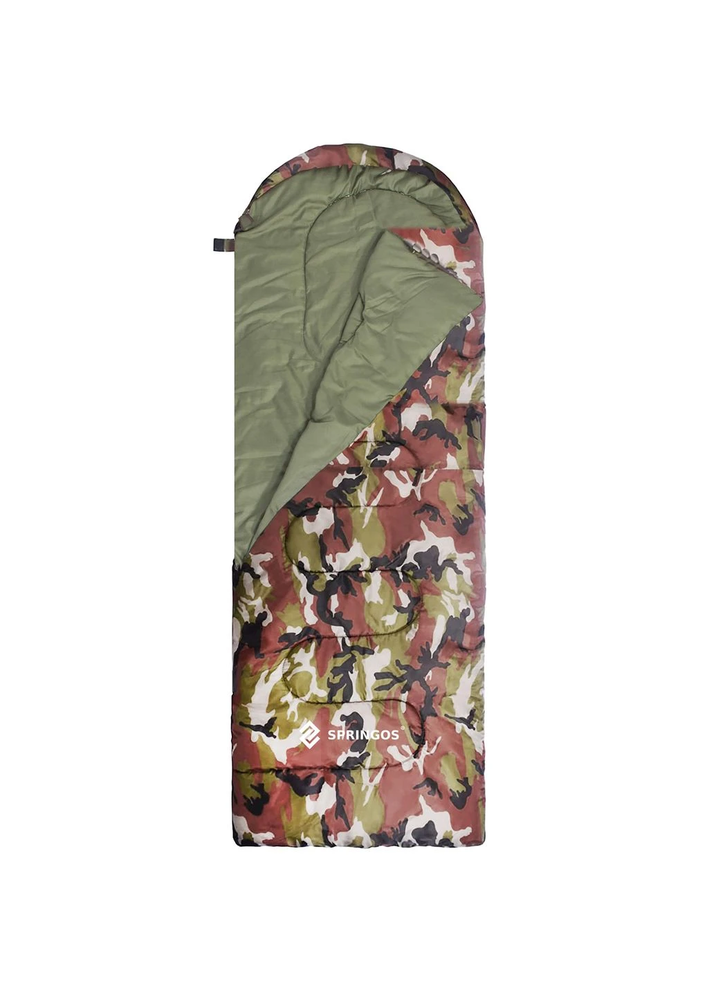 Спальный мешок (спальник) 2 в 1 +8 ...+20 °C R Khaki/Green Springos CS0041 (275653560)