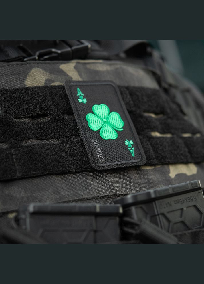 Нашивка Фартова Карта (вишивка) Black M-TAC (315047802)