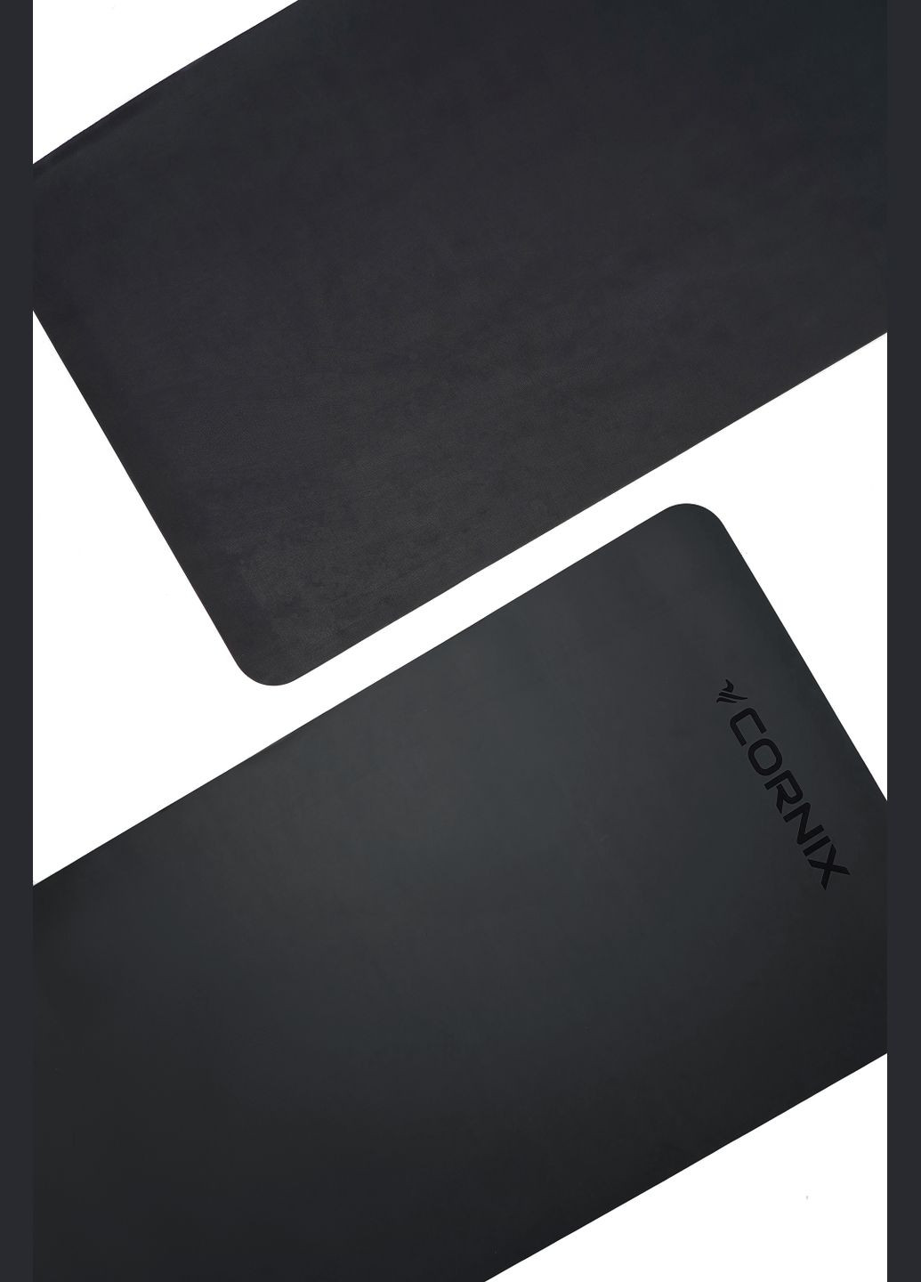 Килимок спортивний PU 183 x 68 x 0.4 см для йоги та фітнесу XR-0317 Black Cornix (303723261)