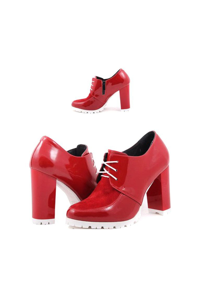 Красные демисезонная красные лаковые ботильоны из натуральной кожи. размер 39. Fashion