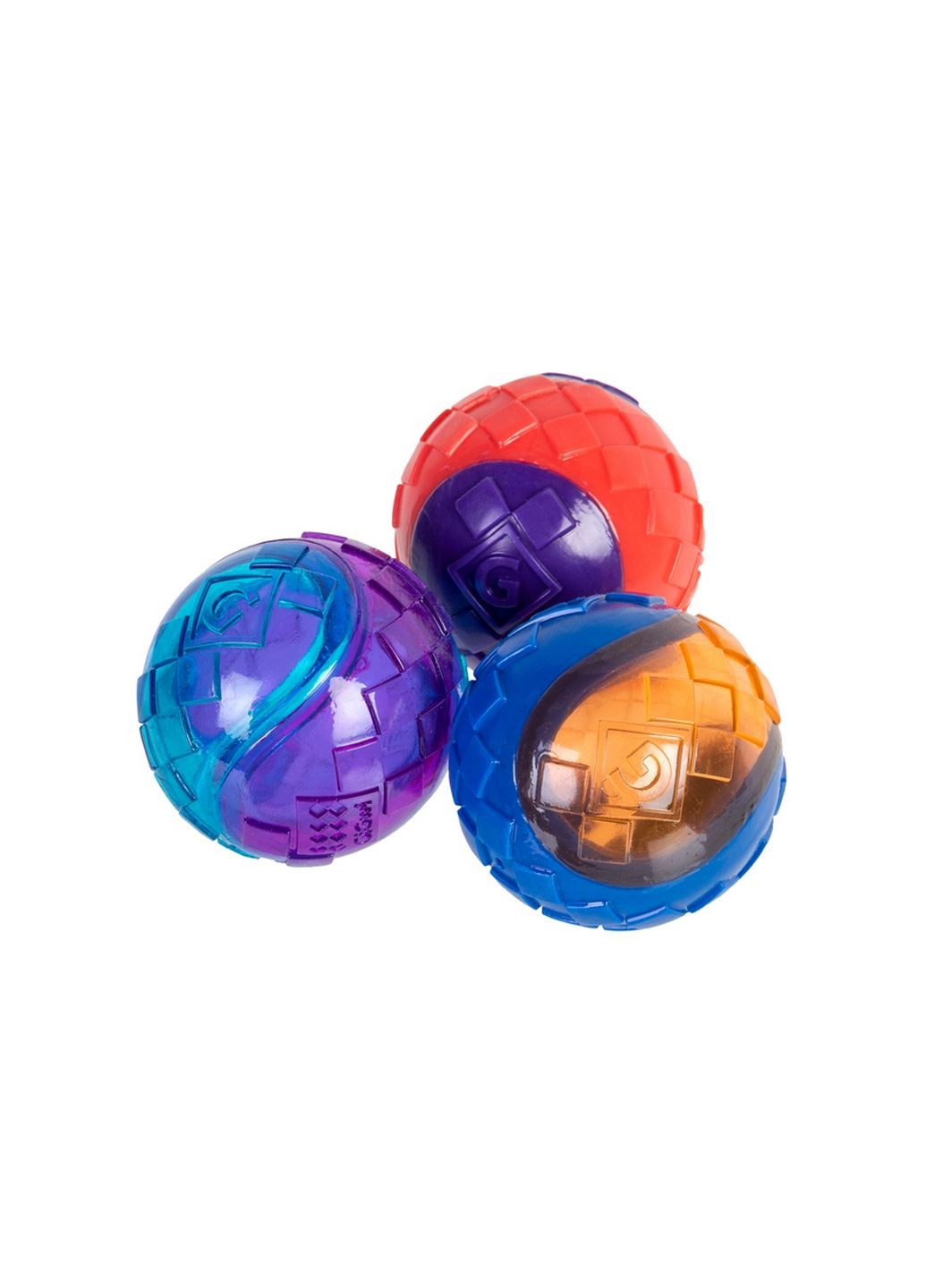 Игрушка для собак три мяча с пищалкой GiGwi (282590389)