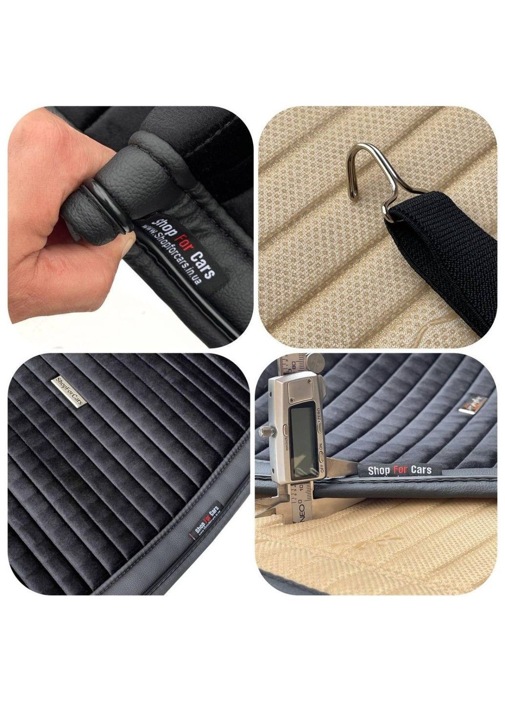 Накидки для передних сидений Алькантара Palermo Premium Черные Красный кант 2 шт S4C (338624738)