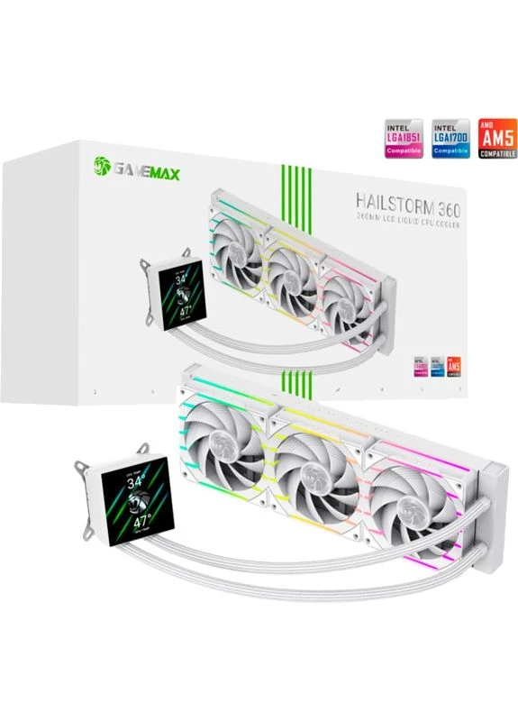 Система водяного охлаждения HAILSTORM 360 WH GameMax (382611468)