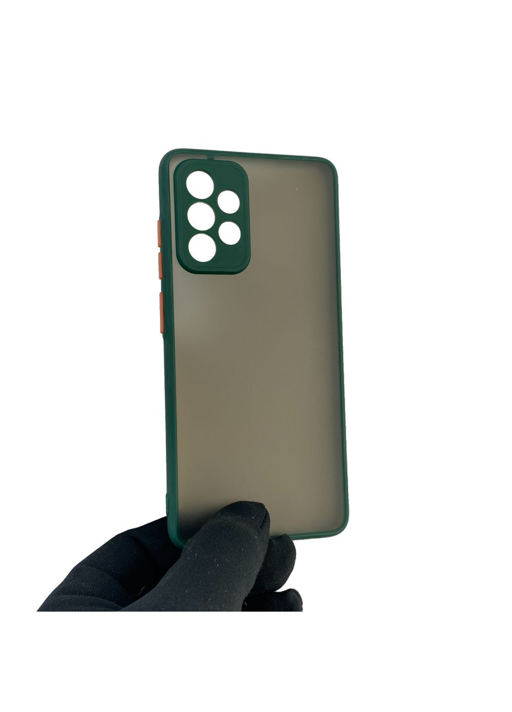 Чехол для телефона Galaxy A52 4G (SM-A525) с высокими бортами защитой камеры самсунг а52 темно-зеленый Samsung (366388362)