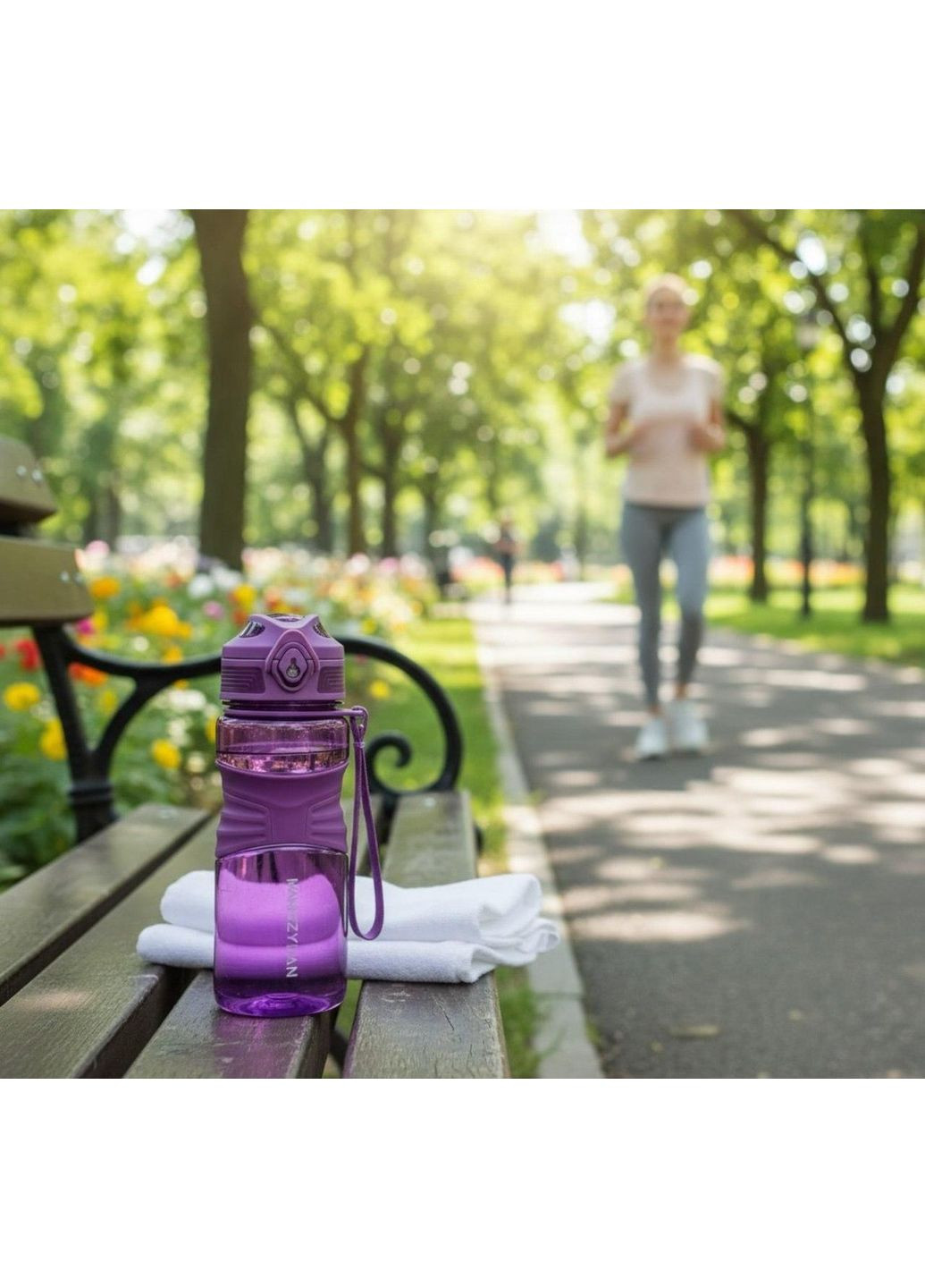 Фиолетовая экологичная тритановая бутылка KANGZYUAN 650 мл с защитой от протечек и стильным дизайном TKK (314709864)