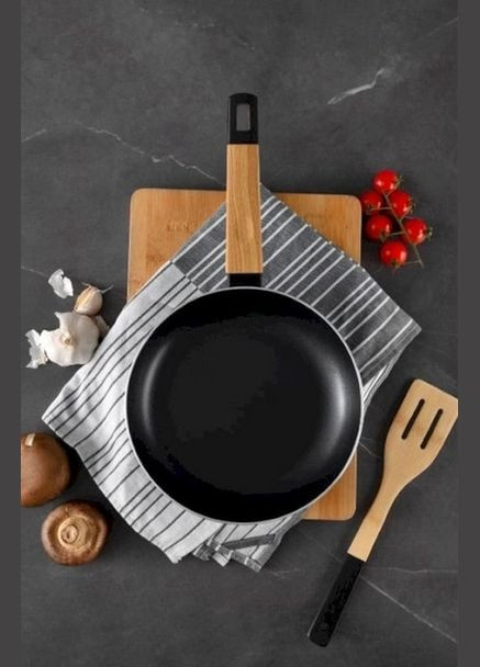 Сковорода універсальна Earth black BG-34624-BK 28 см чорна Bergner (364101585)