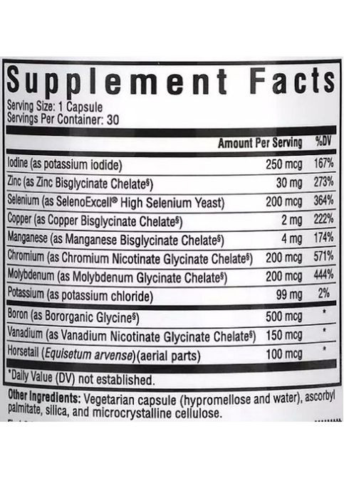 Trace Minerals Complex, Iron Free 30 Veg Caps Seeking Health (330752289)