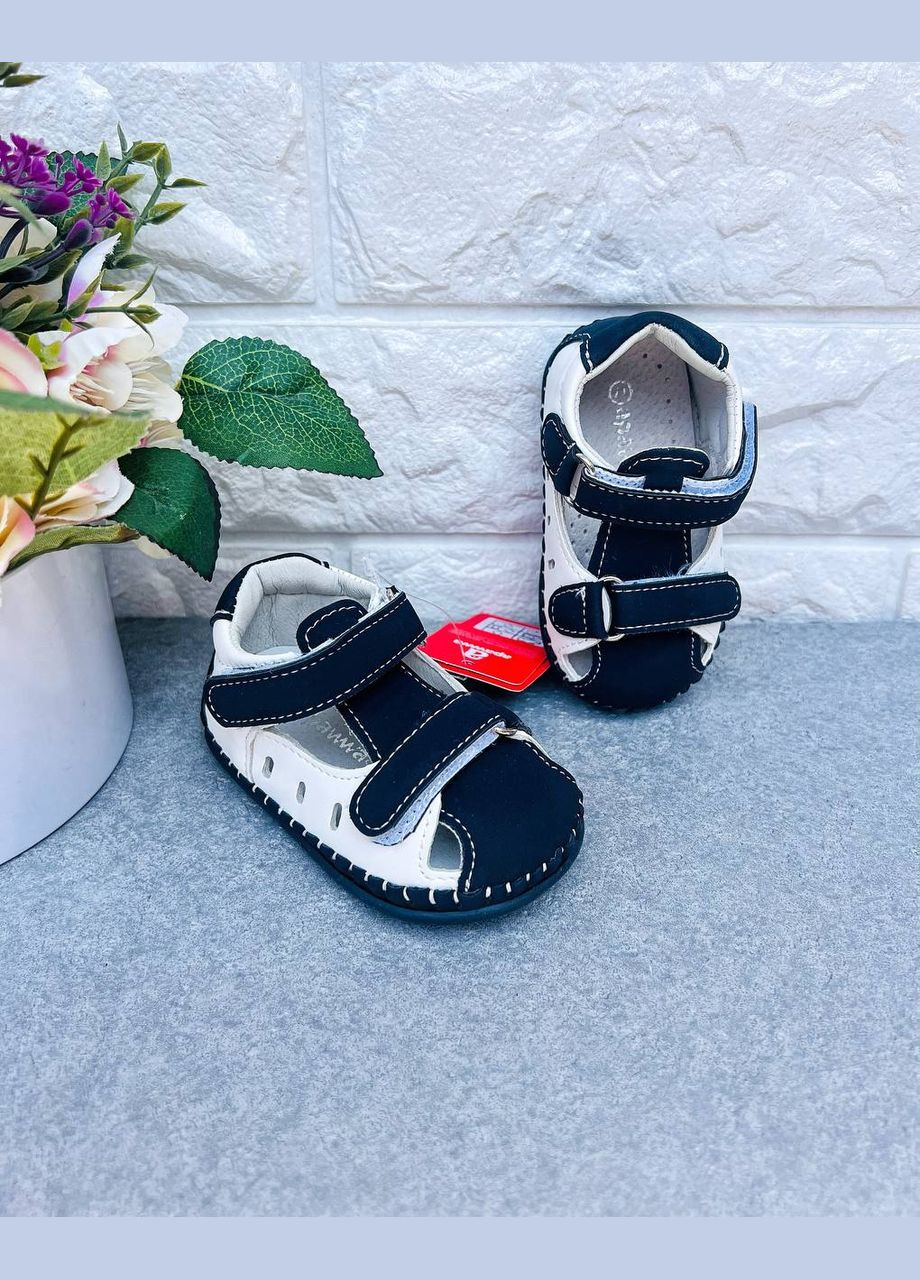 Синие летние пинетки для мальчика Apawwa