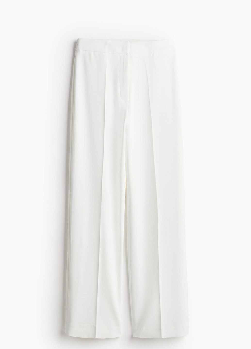 Белые классические демисезонные брюки H&M