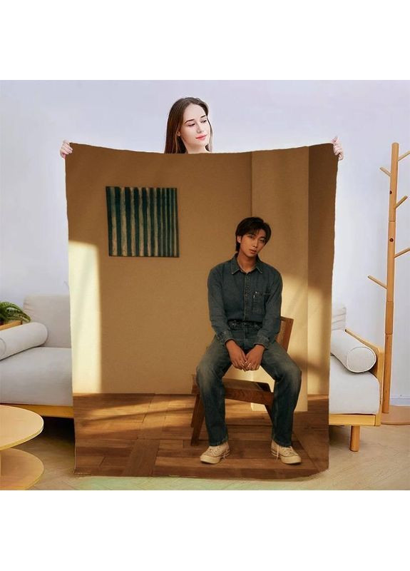 Плед RM BTS качественное покрывало с 3D-изображением размер 80х100 Україна ТД (369657920)