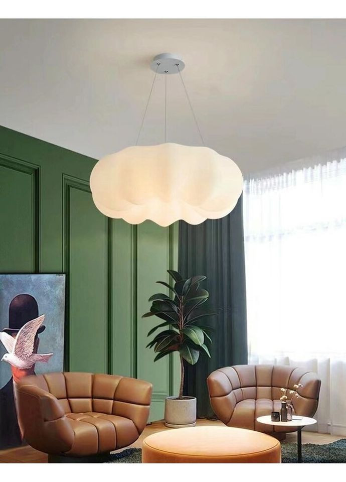 Люстра светодиодная подвесная LED светильник для квартиры на потолок лэд 27242 Белый 40-140х65х65 см. Sunnysky (324396619)