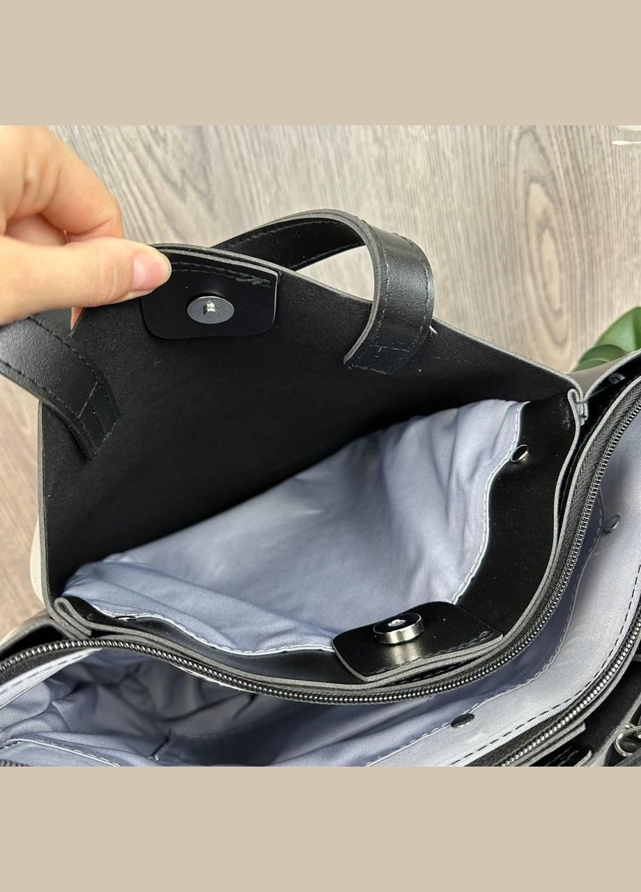 Велика жіноча сумка якісна, модна сумочка на плече Чорний No Brand (335053708)