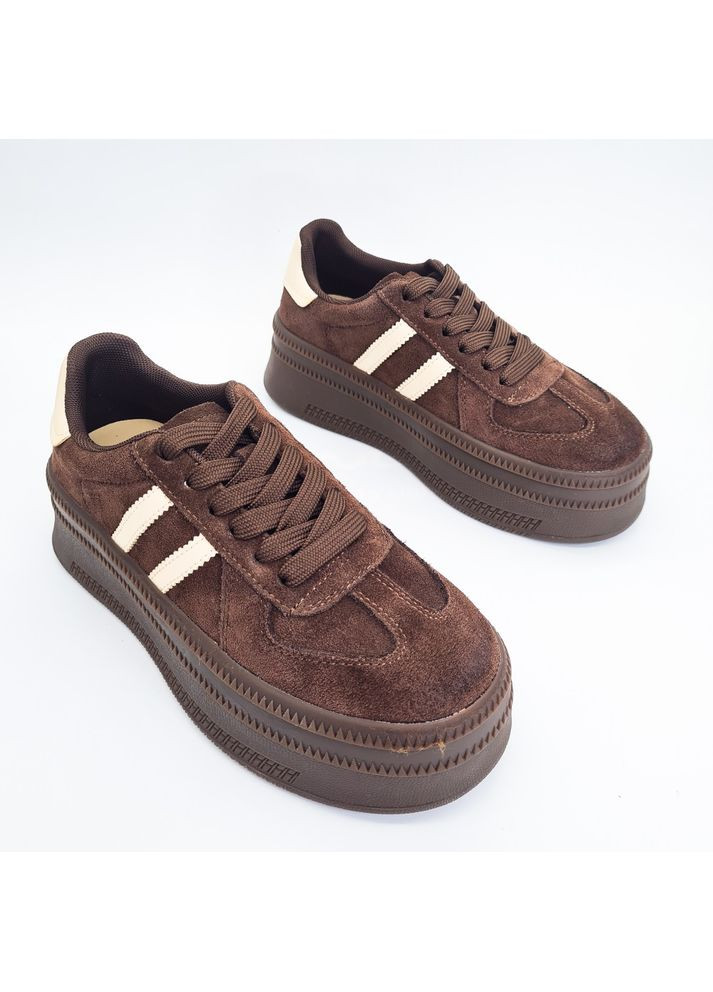 Кросівки (р) Замшa 0-1-1-AM-5826-2-19 Baderus темно-коричневі (359377069)