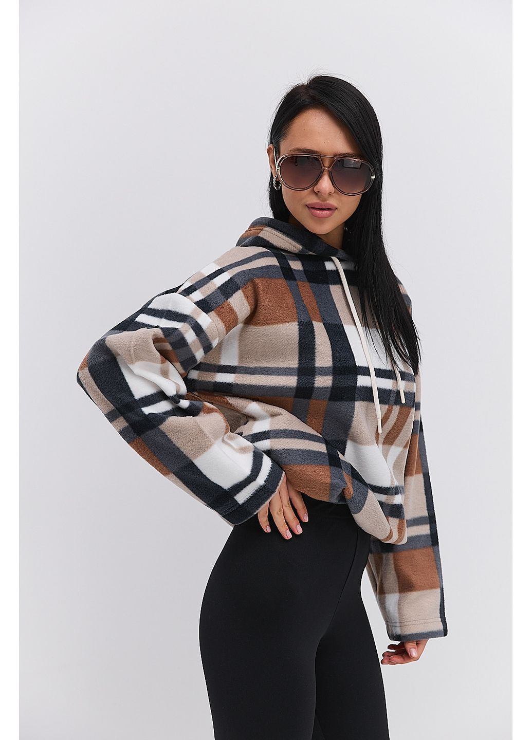 Жіночі високі лосини шоколадного кольору Arjen (370601752)