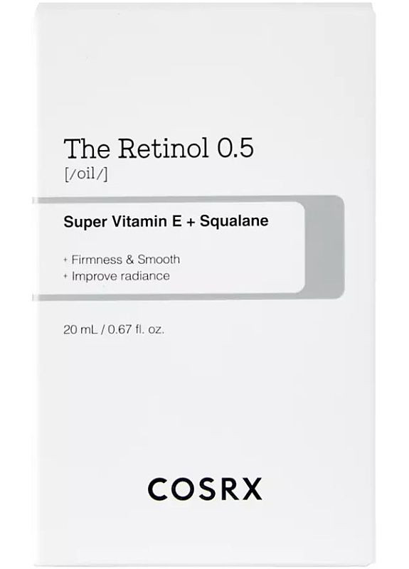 Масло для лица с ретинолом 0,5% The Retinol 0.5 Super Vitamin E+ Squalane 20ml (2-997259) COSRX (369791453)