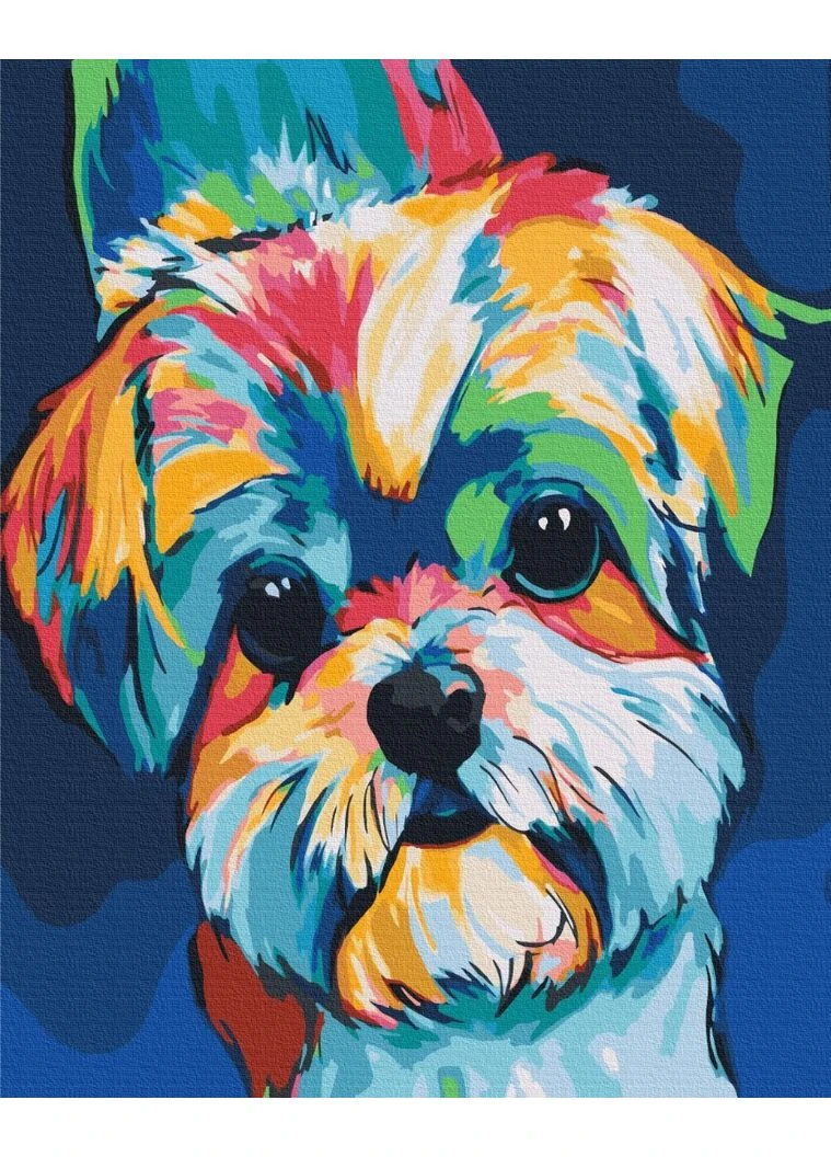 Картина за номерами " " /BS51414/ "Яскрава собачка" 40*50см Brushme (388157217)