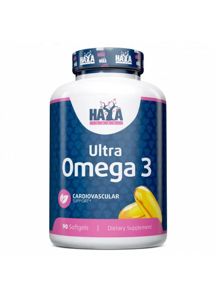 Жирні кислоти Омега 3 Ultra Omega 3 90 софтгелів Haya Labs (370785812)