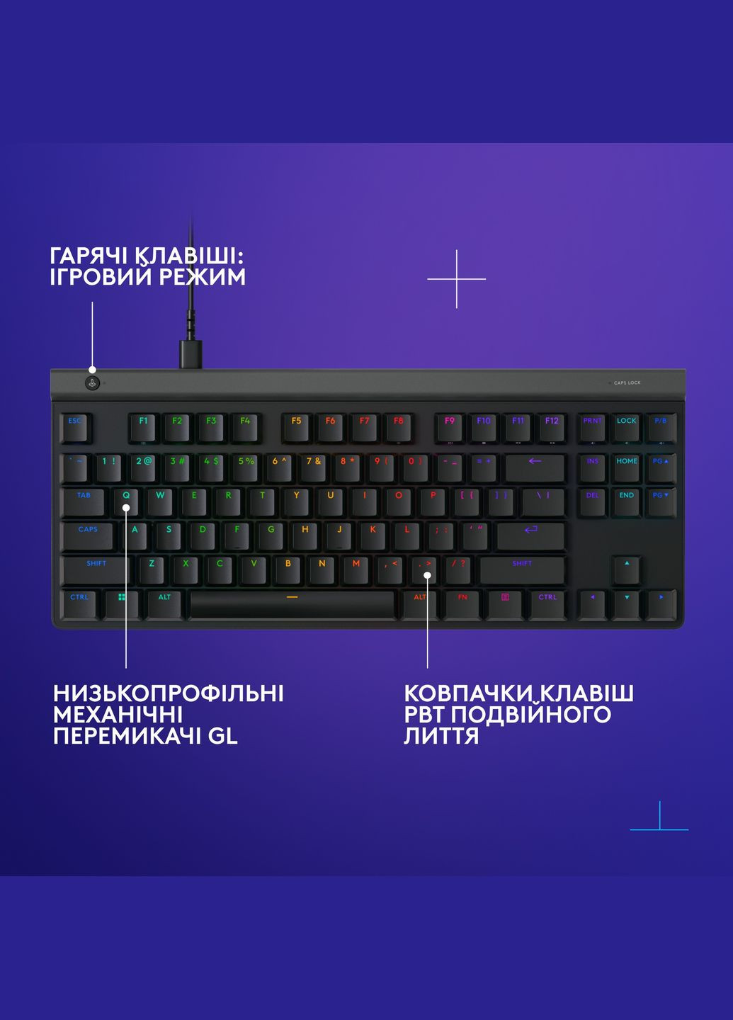 Клавiатура G515 TKL Black (920-012872) Logitech (314975534)