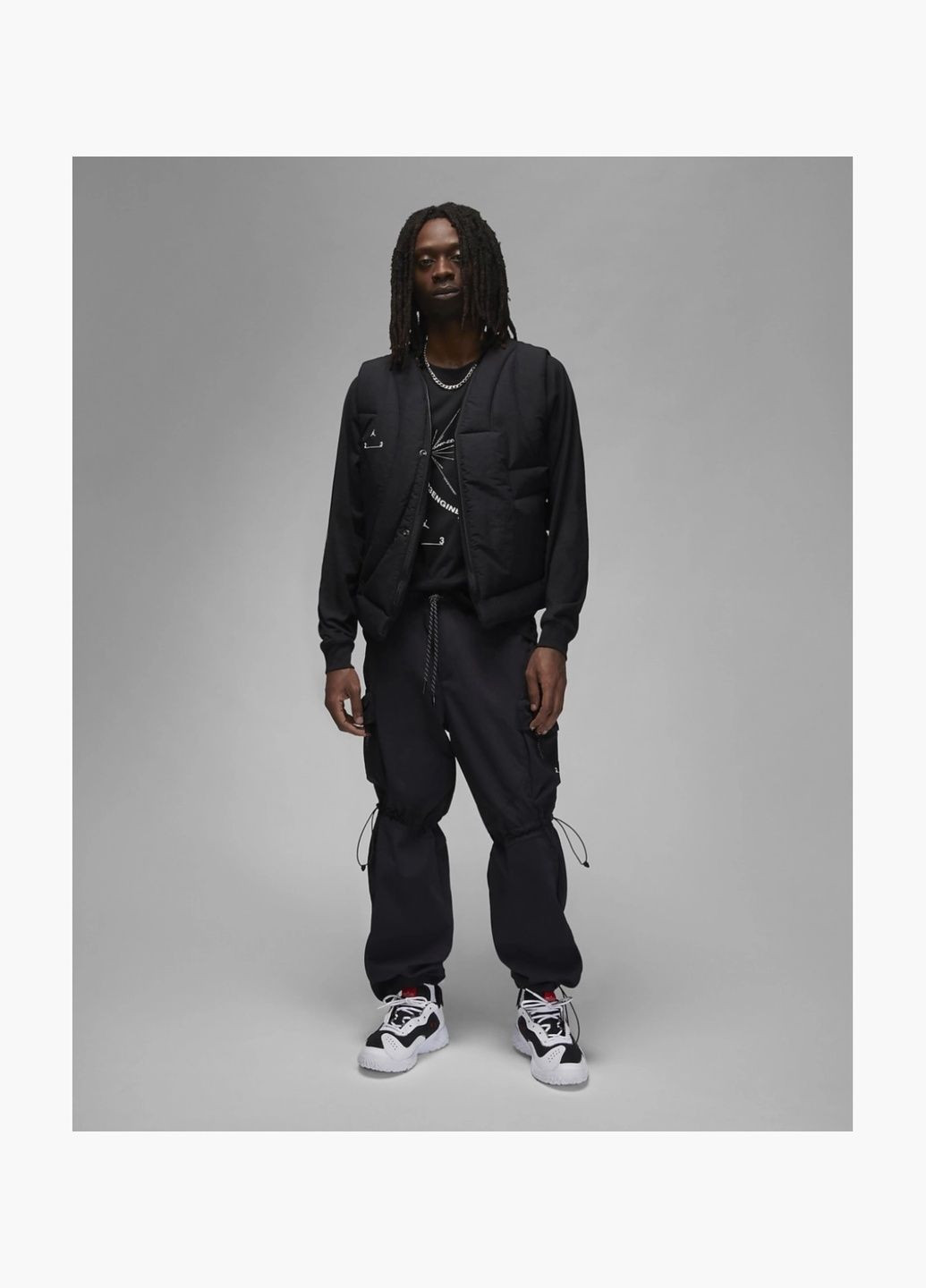 Свитшот мужской 23E Stmt Ls Crew Black Dv1463-010 Air Jordan (332609801)