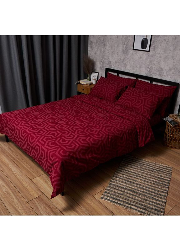Комплект постельного белья Бязь Gold Люкс «» King Size 220x240 наволочки 2х70х70 (MS-820006092) Moon&Star Burgundy Charm (356115514)