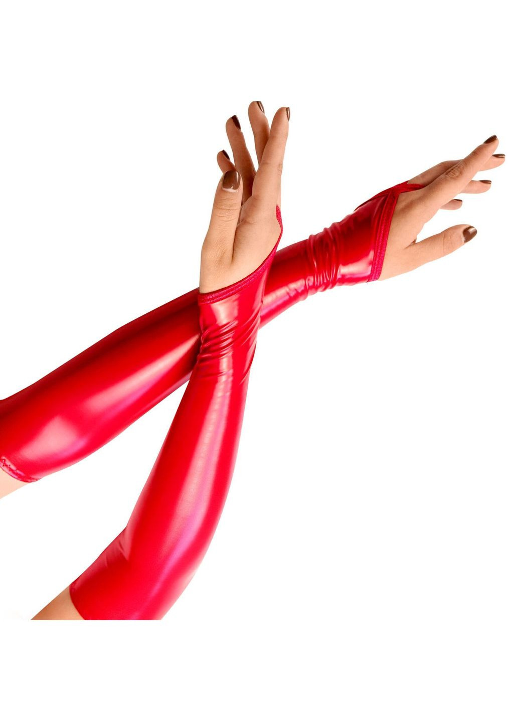 Красный демисезонный виниловые метинки - lora длинные, размер, цвет красный - cherrylove Art of Sex