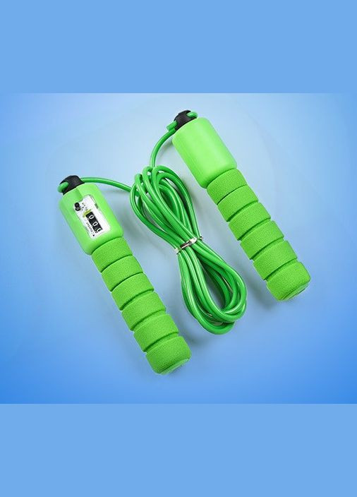 Скакалка швидкісна силіконова з лічильником 2,5 м салатова No Brand (307252368)