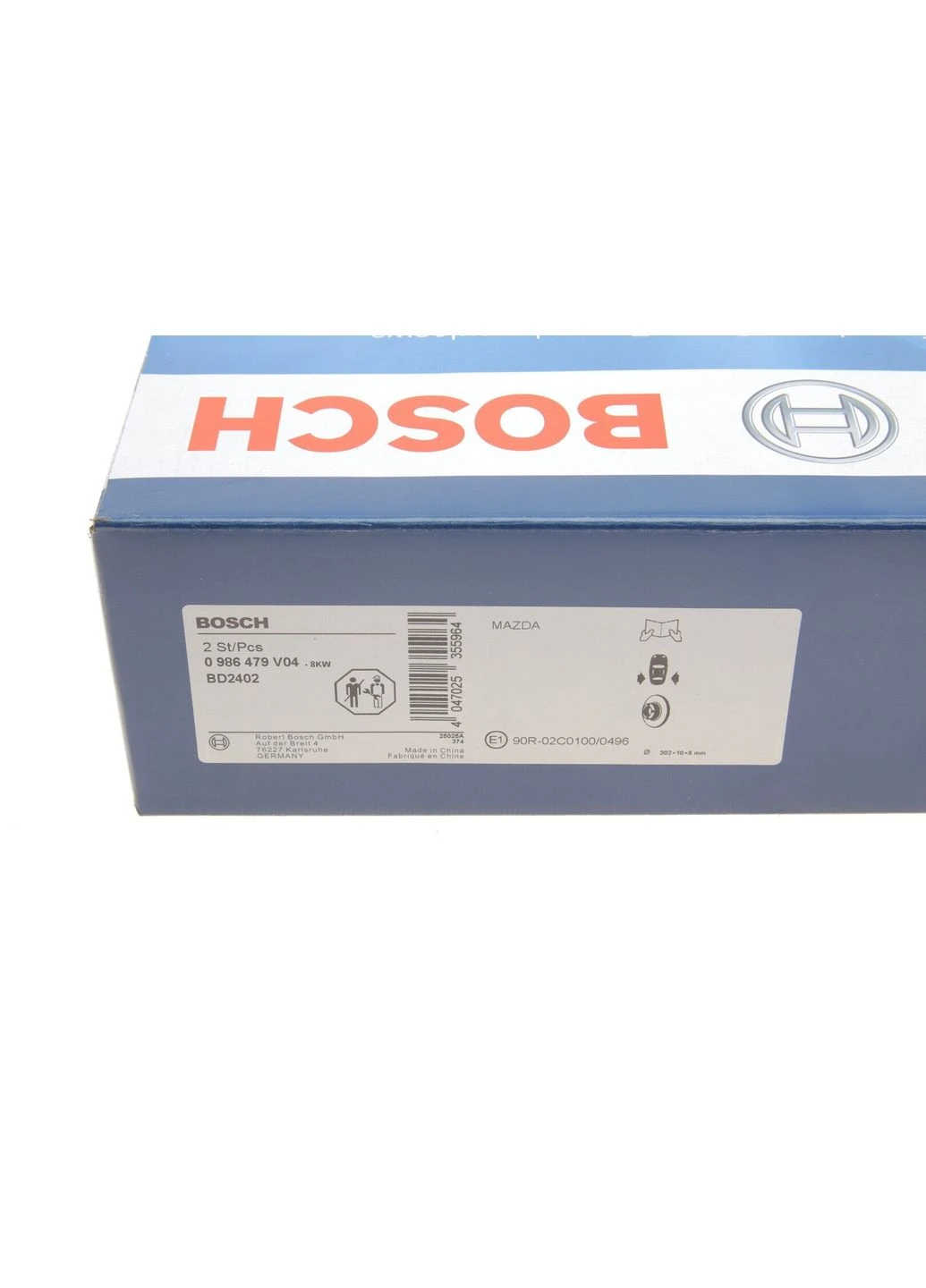 ДИСК тормозной задней MAZDA CX-5 2.0 2.2 2011- 0 986 479 V04 Bosch (366192260)