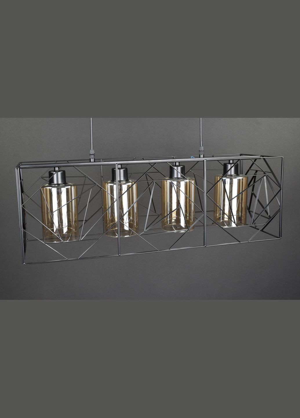 Люстра подвесная LOFT на 4 лампочки 27769 Черный 30-100х25х71 см. Sunnysky (364765190)