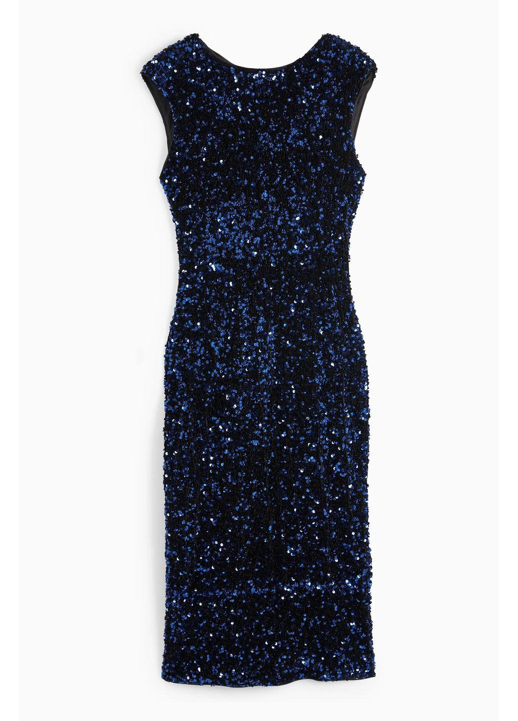 Темно-синее кэжуал платье в пайетки C&A однотонное